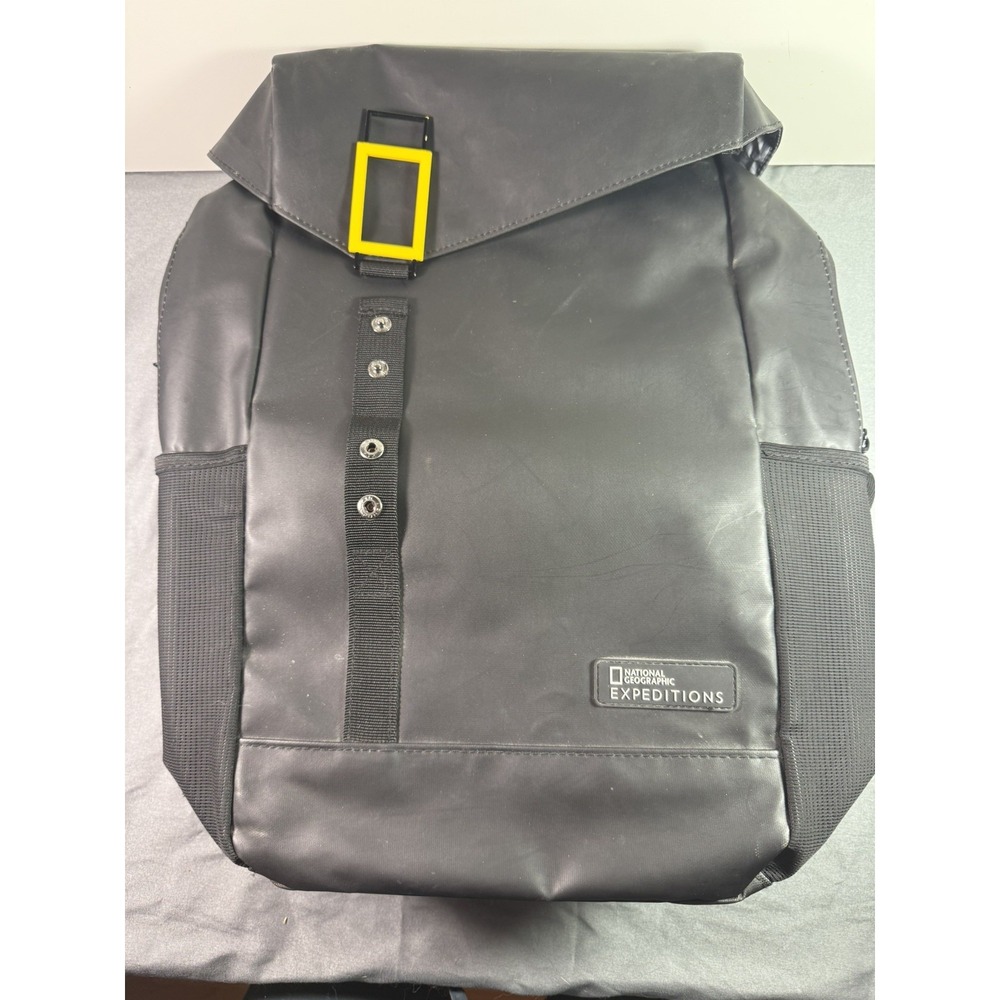 National Geographic Bag Expeditions Black Waterproof Backpack With Metal Logo - Picture 7 of 14